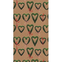 Julpapper 38cm x 165m Pineheart, Brun Kraft