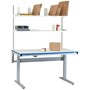 Packbord 2000x800mm Kombination 10 ErgoMini Komplett packbord 24mm Ljusgrå laminatbordsskiva