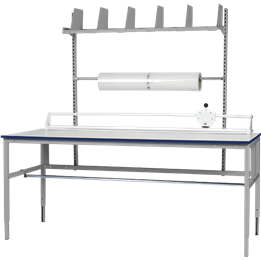 Packbord 2000x800mm Kombination 1 Lätt arbetsbord Komplett packbord 24mm bordsskica grå