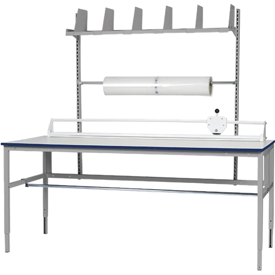 Packbord 2000x800mm Kombination 1 Lätt arbetsbord Komplett packbord 24mm bordsskica grå