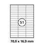 Etikett A4 70x16,9mm Vit