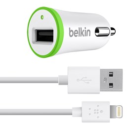 Väggladdare USB-Port Belkin Vit  Inkl. iPhone Laddningskabel