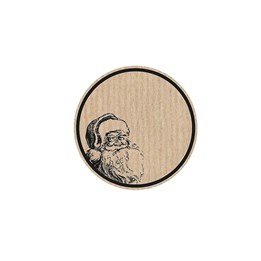 Etikett Julsigill Tomte 60mm Brun Kraft 500st/rl