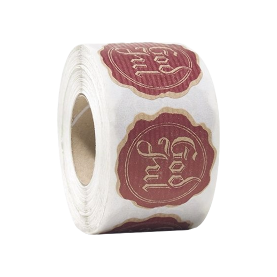 Etikett Julsigill 100mm Oblekt 250st/rl