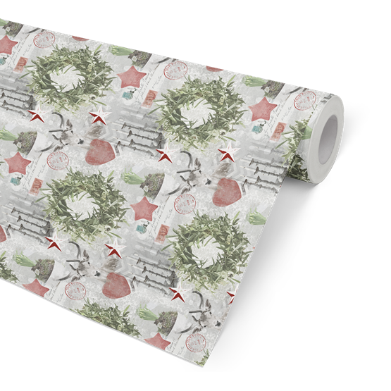Julpapper 57cm x 154m Candlelight