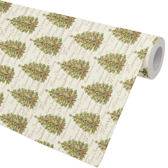 Julpapper 57cm x 154m Nostalgic Tree