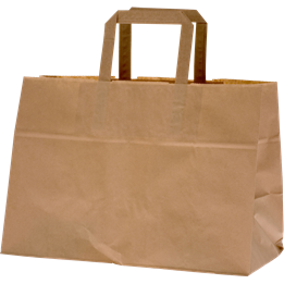 Plantbärkasse Papper 350x170x245mm Brun 17-Lit 250st/fp