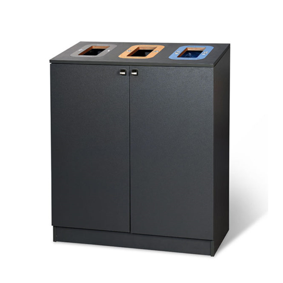Bin multi 3 Longopac Grå Modulsystem/Källsortering