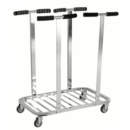 Säckställ dubbla 125L Elförzinkad med hjul/fötter 770x470x900mm