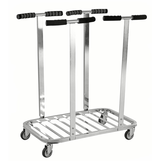 Säckställ dubbla 125L Elförzinkad med hjul/fötter 770x470x900mm