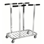 Säckställ dubbla 125L Elförzinkad med hjul/fötter 770x470x900mm