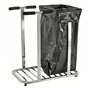 Säckställ dubbla 125L Elförzinkad med hjul/fötter 770x470x900mm