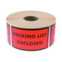 Varningsetikett Packinglist Enclosed 100x50mm Röd 1000st/rl