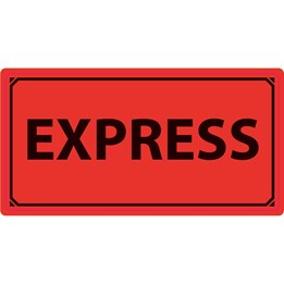 Varningsetikett 100x50mm Express 1000st/rl