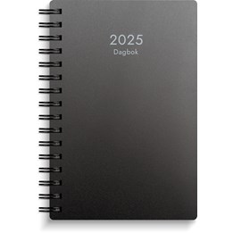 Almanacka Dagbok Svart Plast 1Dag/Sida
