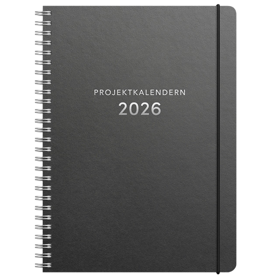 Almanacka Projektkalendern A5 Svart