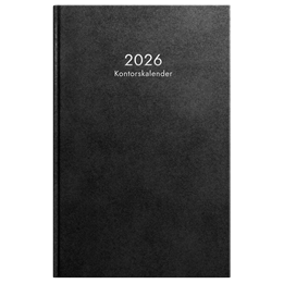 Almanacka Kontorskalender Svart 1v/Uppslag