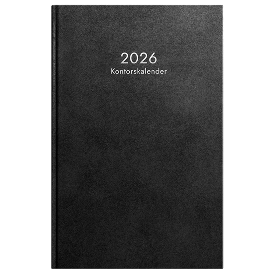Almanacka Kontorskalender Svart 1v/Uppslag