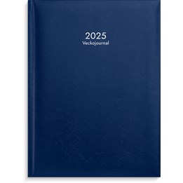 Almanacka Veckojournal 2025 Konstläder Mörkblå