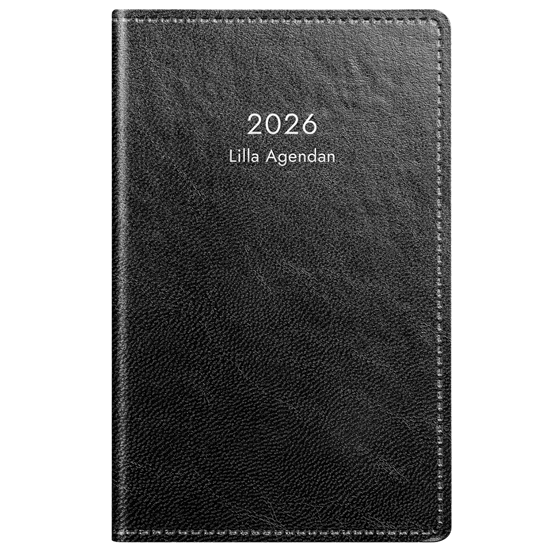 Almanacka Lilla Agendan Svart 1Dag/Sida