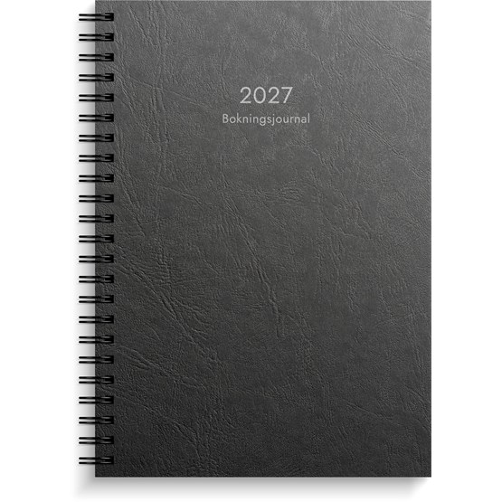 Almanacka Bokningsjournal Svart 1Dag/Sida