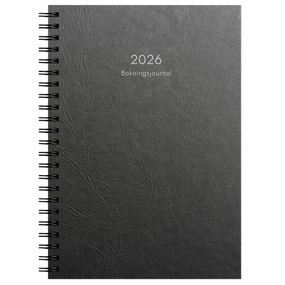 Almanacka Bokningsjournal Svart 1Dag/Sida