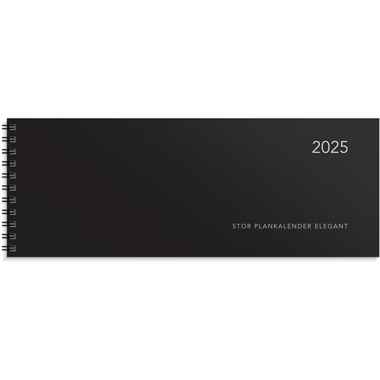 Almanacka Stor Plankalender Elegant Svart
