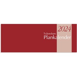 Almanacka Planeringskalender Vinröd 2v/Uppslag