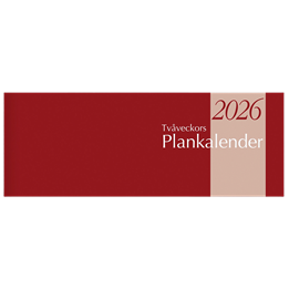 Almanacka Planeringskalender Vinröd 2v/Uppslag