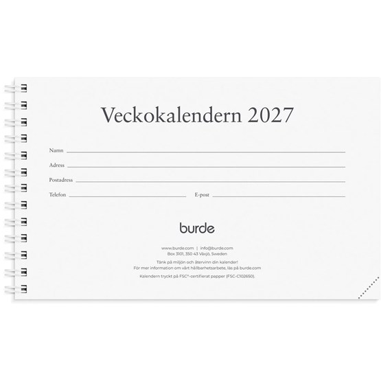Almanacka Veckokalendern Refill