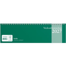 Almanacka Veckoalmanackan Grön 1v/Uppslag