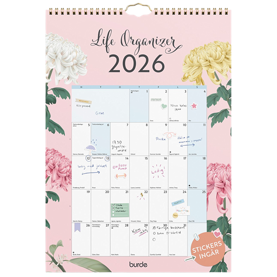 Almanacka Väggblad Life Organizer