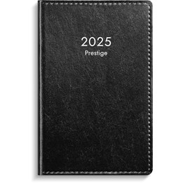 Almanacka Prestige Svart Konstläder 1v/Uppslag