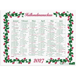 Almanacka Stora Hallon Halvår/Sida
