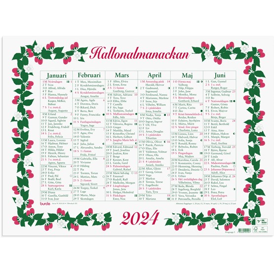 Almanacka Stora Hallon Halvår/Sida