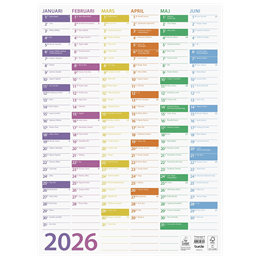 Almanacka Väggblad Trend