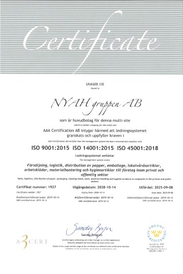 ISO-certifieringar                                           